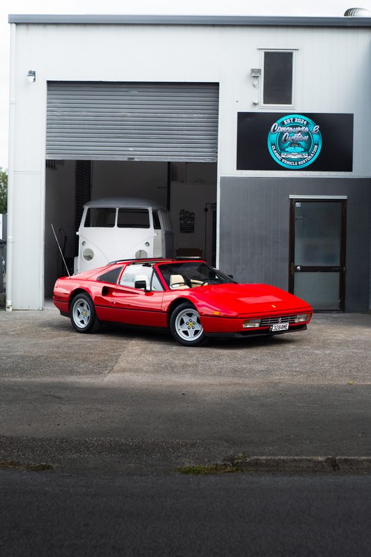 Ferrari 328 front angle at car show